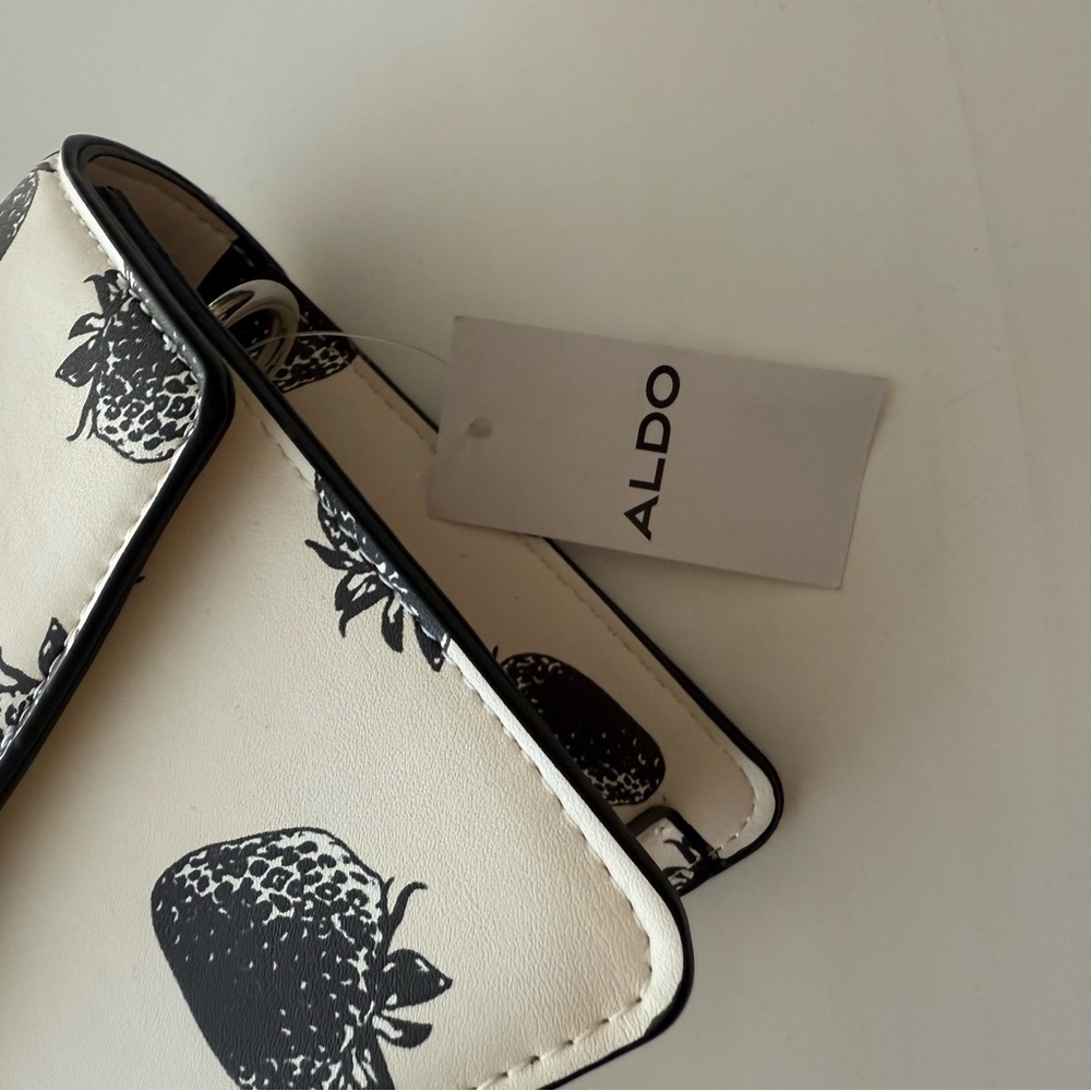 Aldo Strawberry Print Crossbody Purse | Mini Top Handle Novelty Handbag NWT - Picture 8 of 9
